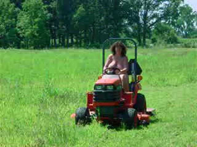 Dared to cut the field topless, I went one better and did it naked.