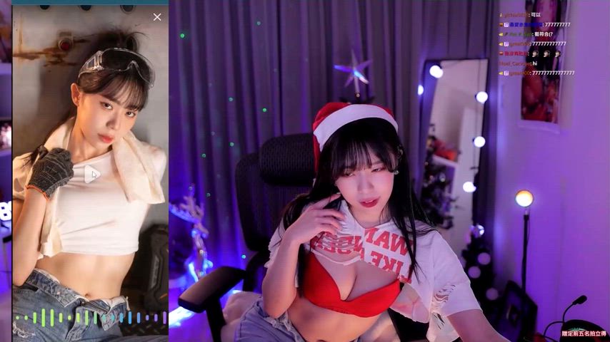 abs boobs bra christmas cute pretty sexy taiwanese clip