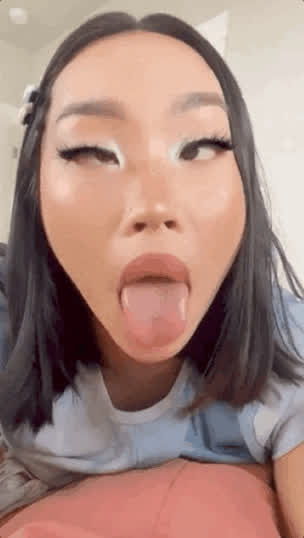 ahegao asian lips clip