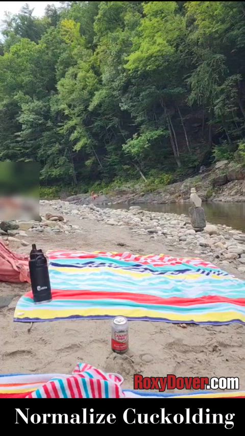 Ahhhh summer time, when you can find a hotwife in the wild being a complete slut