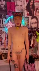cute dancing femboy redhead short hair tattoo trans clip