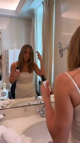 actress celebrity dirty blonde jennifer aniston natural tits small tits clip