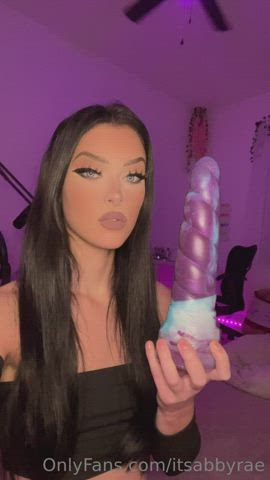 brunette dildo sucking clip