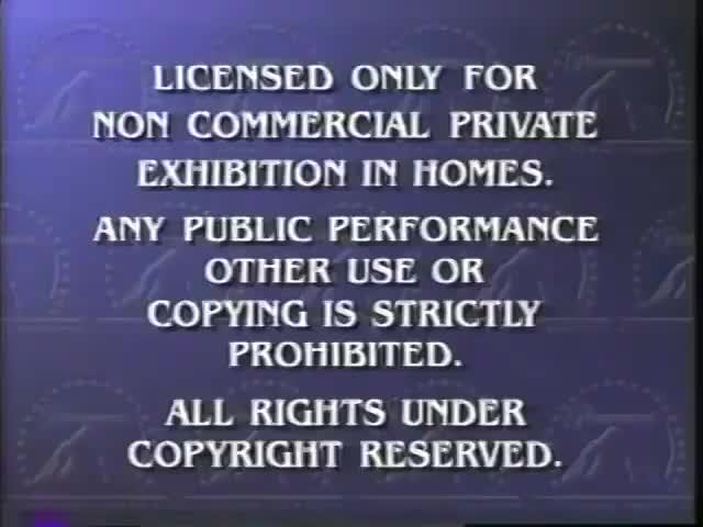 Paramount Home Video FBI Warning VHS Tape Cassette