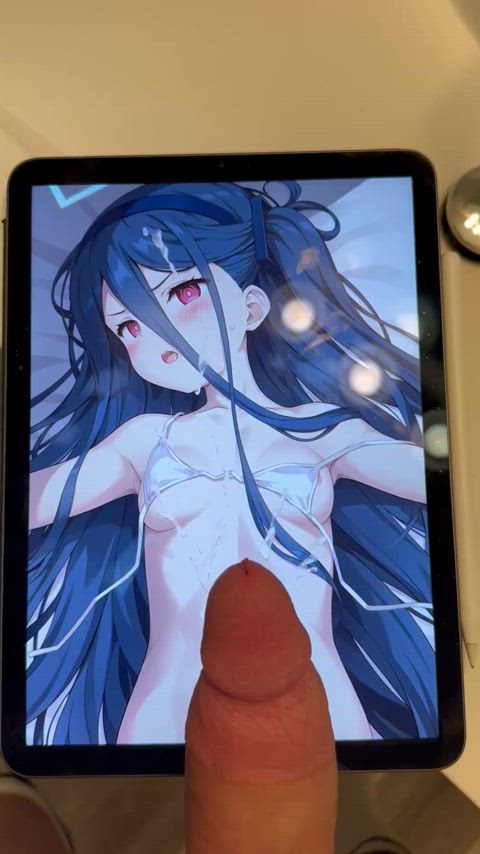 anime cock cum cumshot cute facial hentai jerk off masturbating petite clip