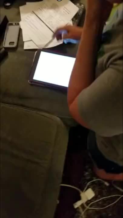 Wife on Phone With Tech Support Gets A Surprise Cum Shot