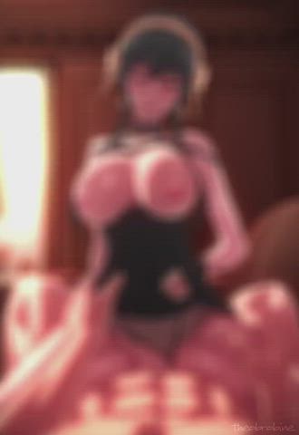 animation anime big dick big tits bouncing tits cowgirl hentai pov riding clip
