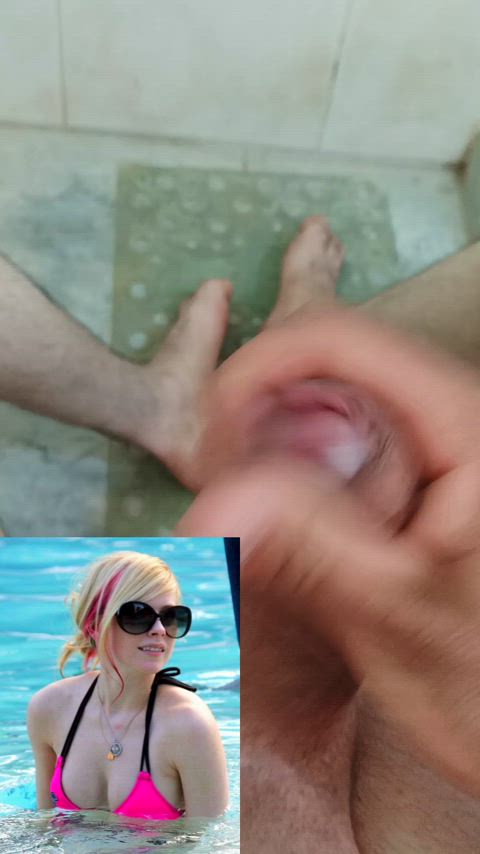 amateur avril lavigne cock cumshot male masturbation moaning tribute clip