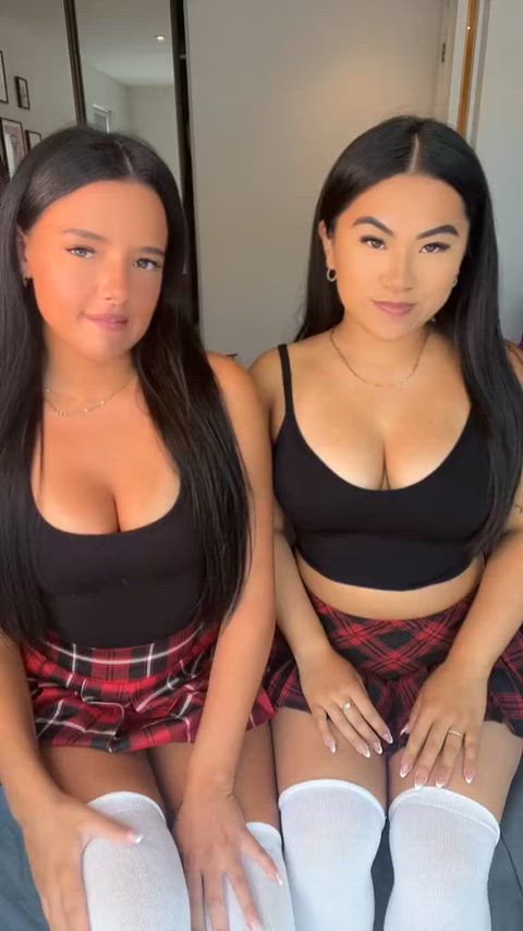 These two need cum spraying all over their faces and tits