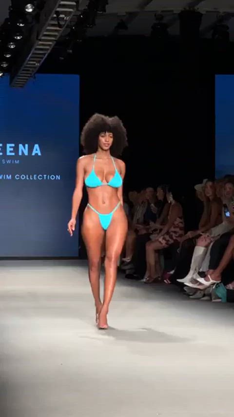 afro big tits bikini cleavage cute ebony model clip