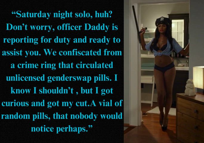 Saturday night with Officer Daddy...