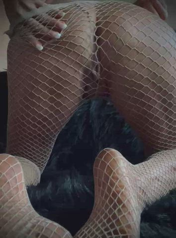 Ass Spread Fishnet Pussy clip