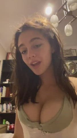Busty Cleavage Latina Tanned Teen TikTok clip