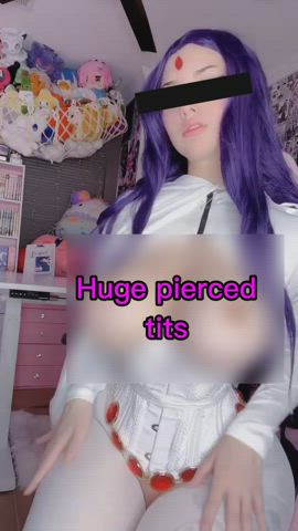 big tits censored cosplay nipple piercing clip