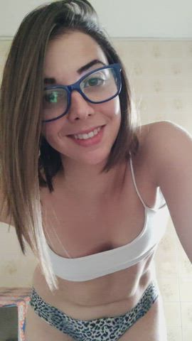 brazilian glasses latina short hair small tits legal-teens clip