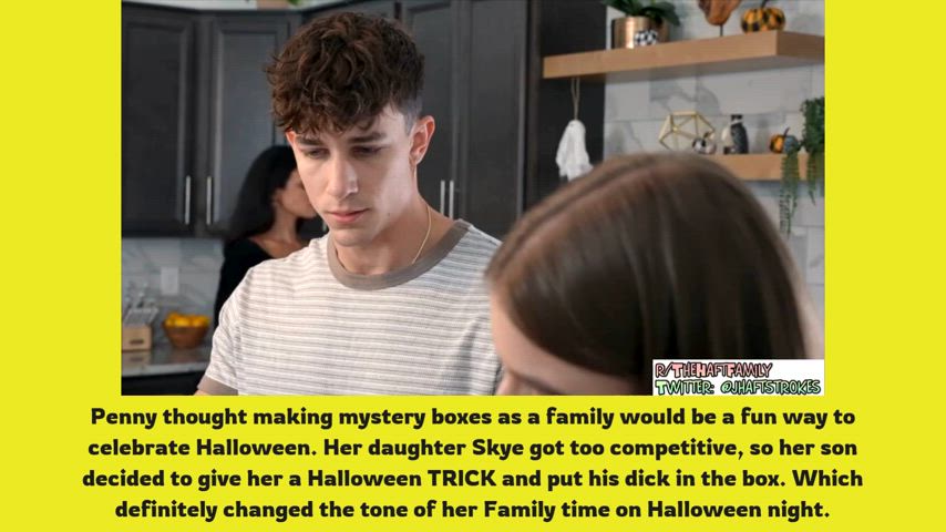 A halloween dick in a box gets the whole family going