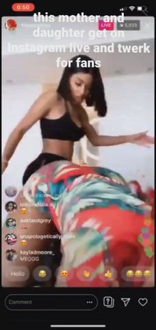 Daughter Ebony Mom Twerking clip