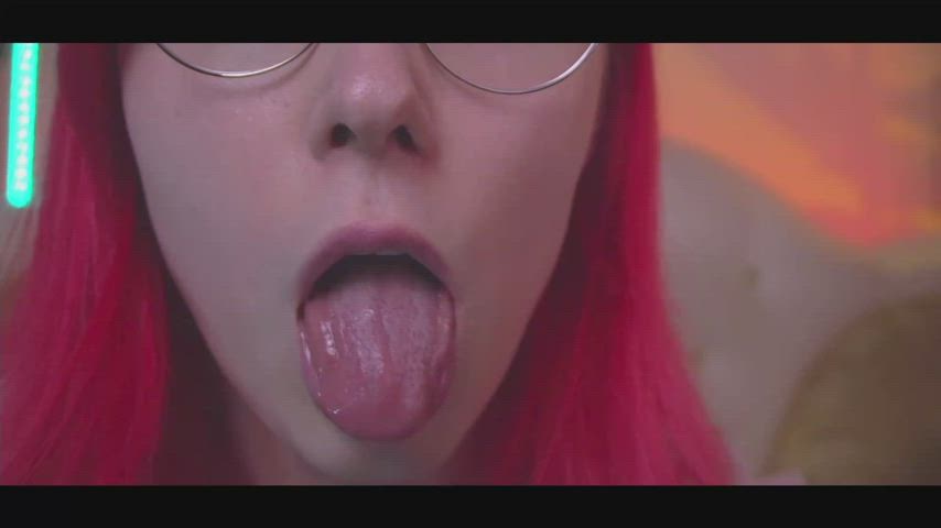 saliva sissy tongue fetish clip