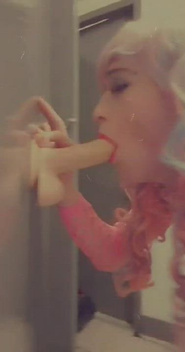 Deepthroat Dildo Femboy Pink Sissy Slave Sucking clip
