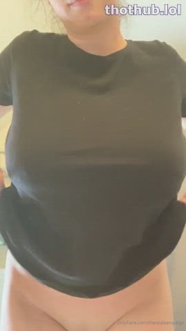 Babe Busty Curvy Huge Tits Pale Pawg Titty Drop clip