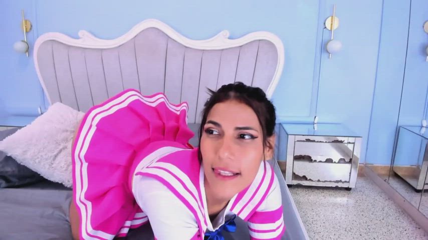 ahegao camsoda cosplay costume sailor schoolgirl tongue fetish r/crosseyedfap clip
