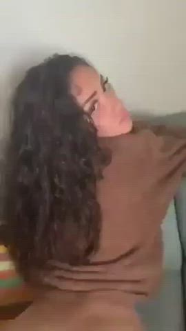 Curly Hair Doggystyle Latina clip