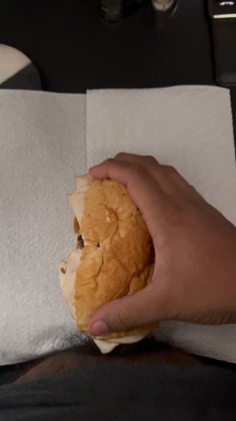 Fucking my lunch before working 