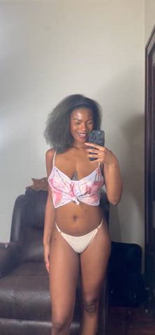 19 years old amateur cute ebony lingerie natural tits onlyfans petite solo tits clip