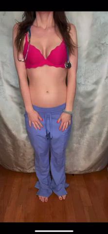 Bouncing Tits Bra Cleavage MILF Medical Medical Fetish Nurse OnlyFans Tits clip