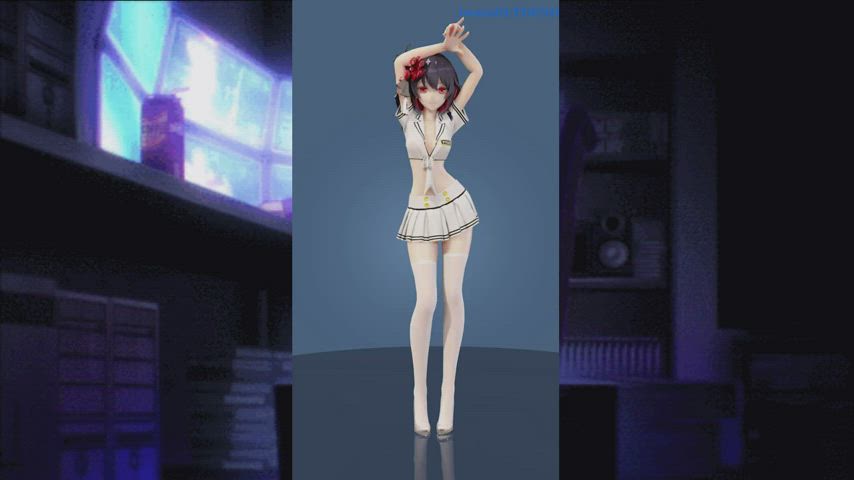 3D Anime Cartoon Cosplay Cute Dancing Petite Teen clip