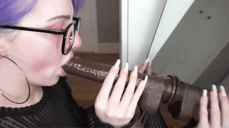 blowjob glasses slut clip