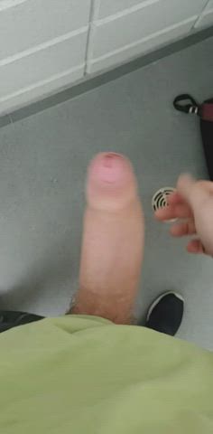 bathroom big dick cock exhibitionist gay jerk off penis public uncut clip