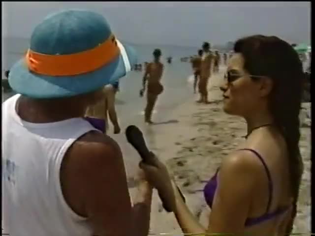 Topless South Florida Reporter Does Story on Nude Beach (mid-90's)