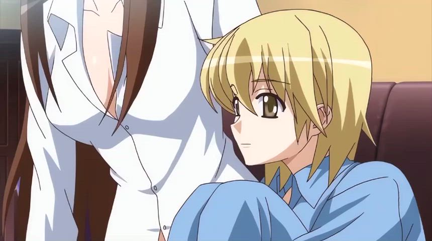 animation ecchi kissing nsfw riding sibling clip