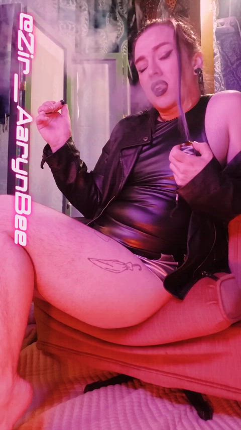 alt big clit bulge clit pump femboy goth latex leather smoking trans bulging dildos