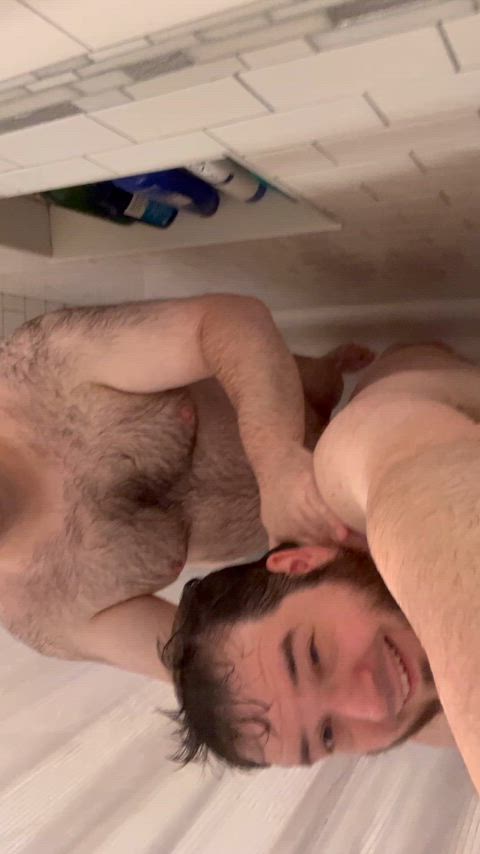 anal bareback bear chubby couple cub gay real couple shower gay-anal gay-couples