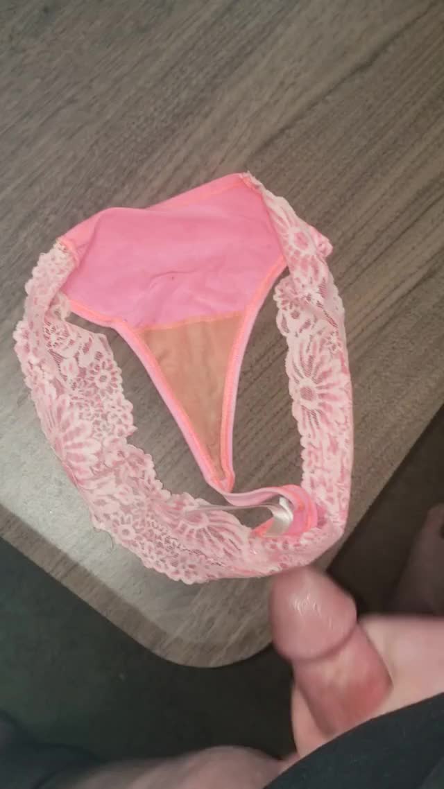 pink thong cumming
