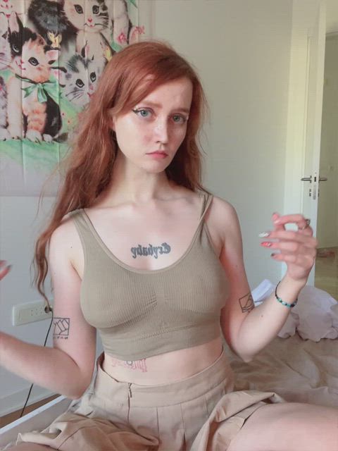 boobs fake boobs homemade natural tits redhead tribute wet pussy white girl clip