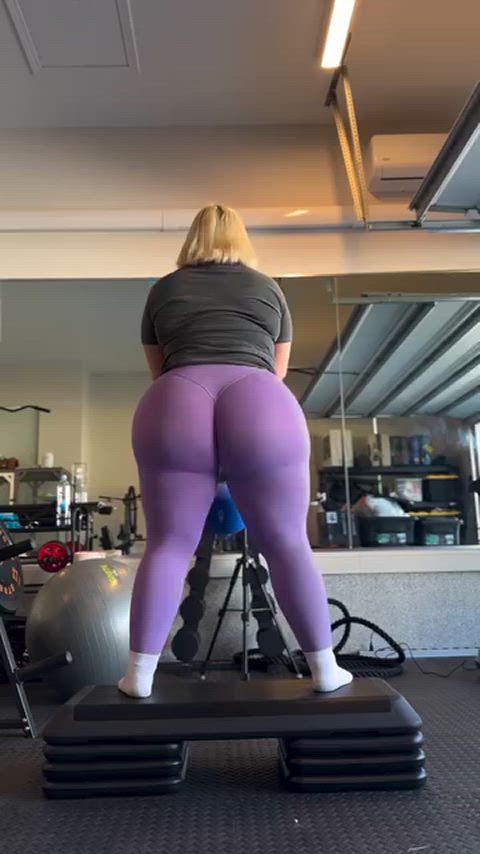 ass bbw big ass booty chubby curvy leggings pawg thick workout fitness-girls clip