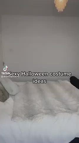 censored cosplay cute halloween petite tease tiktok clip