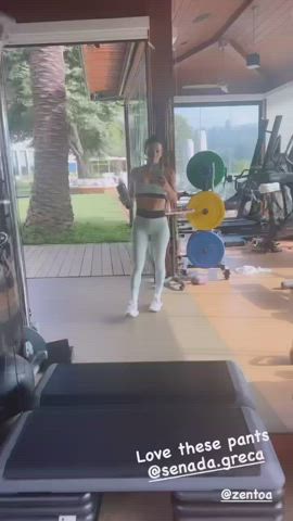 eva longoria spandex workout clip