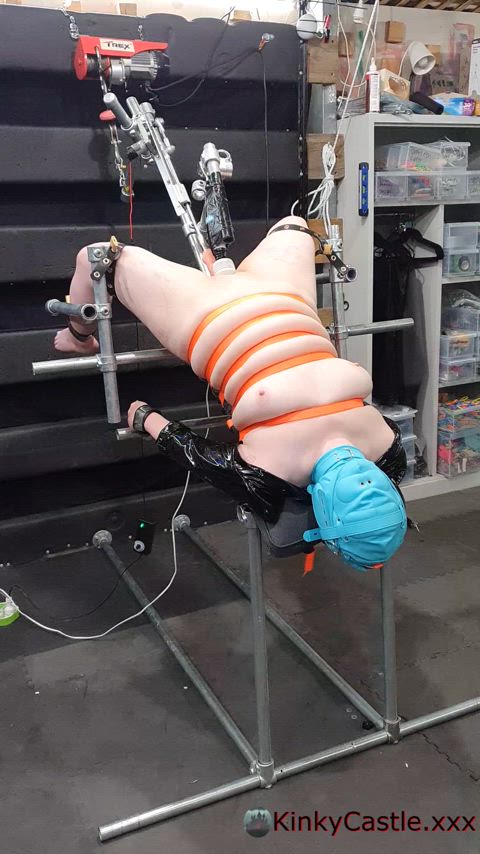 With a heavy gag, sensory deprivation, inversion, and enough forced orgasms, they