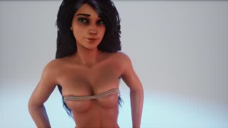 3D Cleavage Jiggling clip