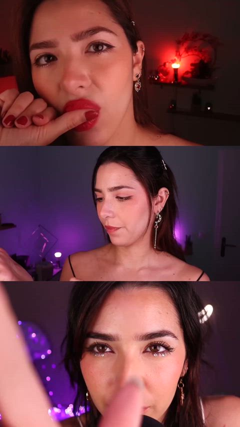 asmr finger in mouth spit tongue tongue fetish clip