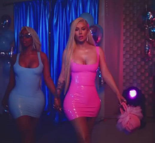 blonde celebrity dress iggy azalea latex pink twerking white girl clip