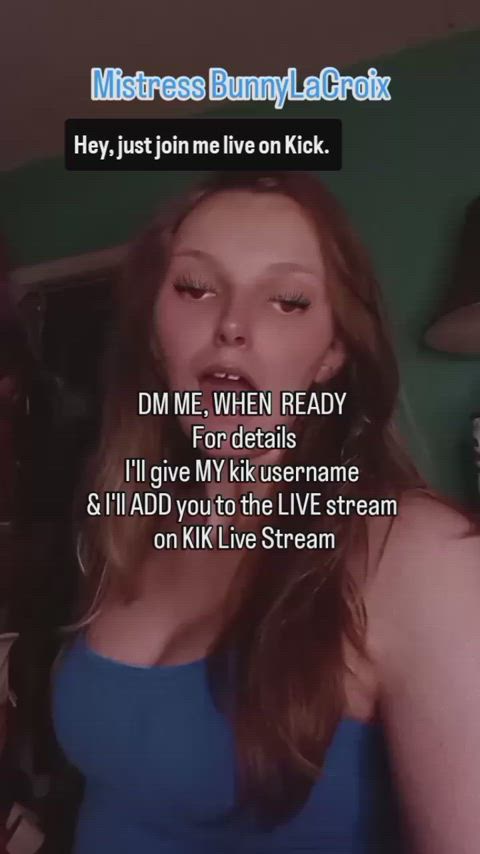 Happening right now $?? admission fee I'm LIVE ON KIK