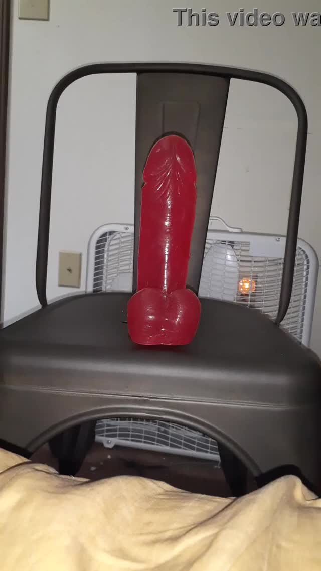 Taking a huge dildo again for you