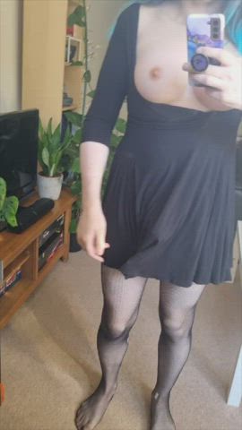 Big Dick Big Tits Cumshot Dress Lingerie Nylons Trans Trans Woman clip