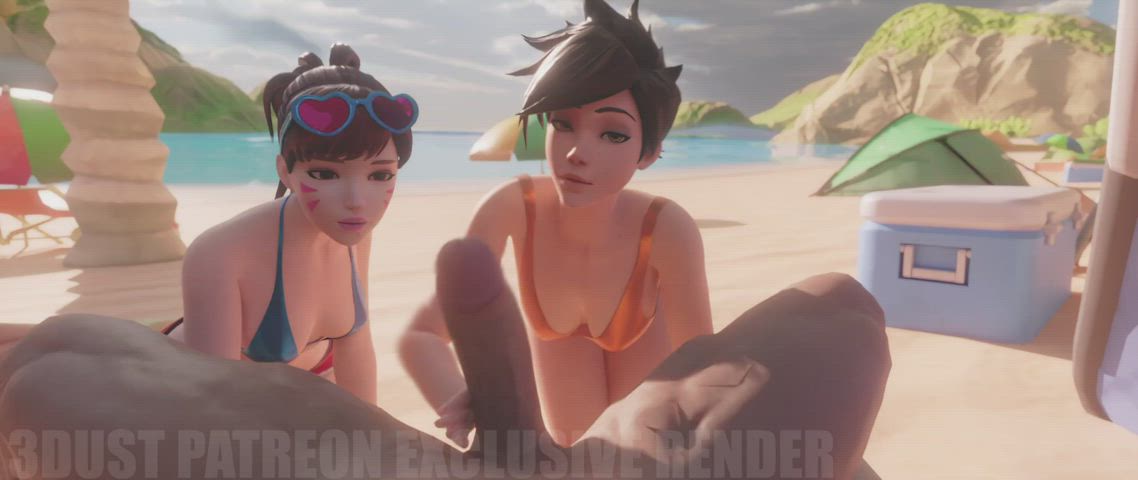 Overwatch Tracer &amp; D.va Share A Big Treat Source https://ouo.io/9pjaOo