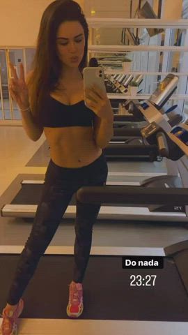 Body Boobs Brazilian Brunette Dani Goddess Gym Tease clip